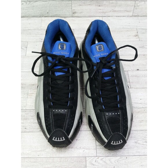 Men's Nike Shox R4 Retro Sneakers Silver Blue Black Shoes BV1111-100 Sz 10 2018 - Picture 4 of 13